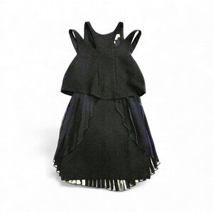 BCBG Black Pleat Mini Dress